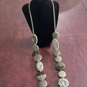 Chico’s Gold and Sage Green Necklace